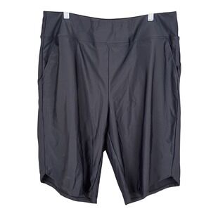 Gradual Womens Black Swim Shorts with Pockets Built-in Liner Size 2XL NEW